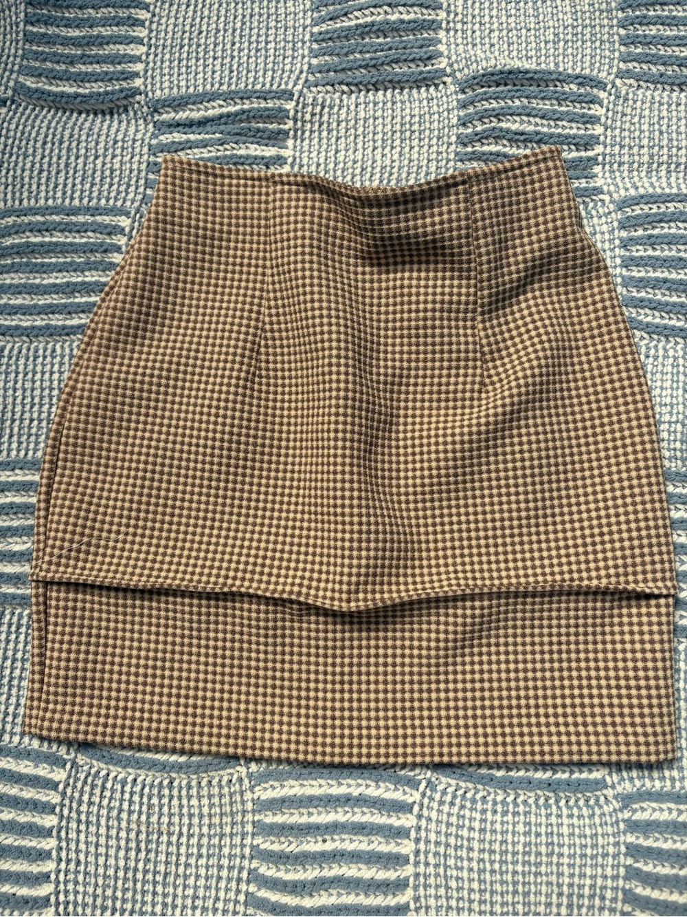 All That Jazz Brown Houndstooth Mini Skirt